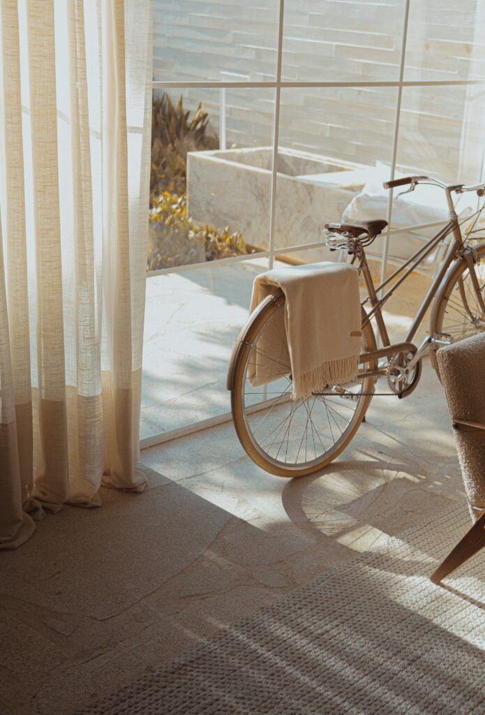 back of a bike in a room